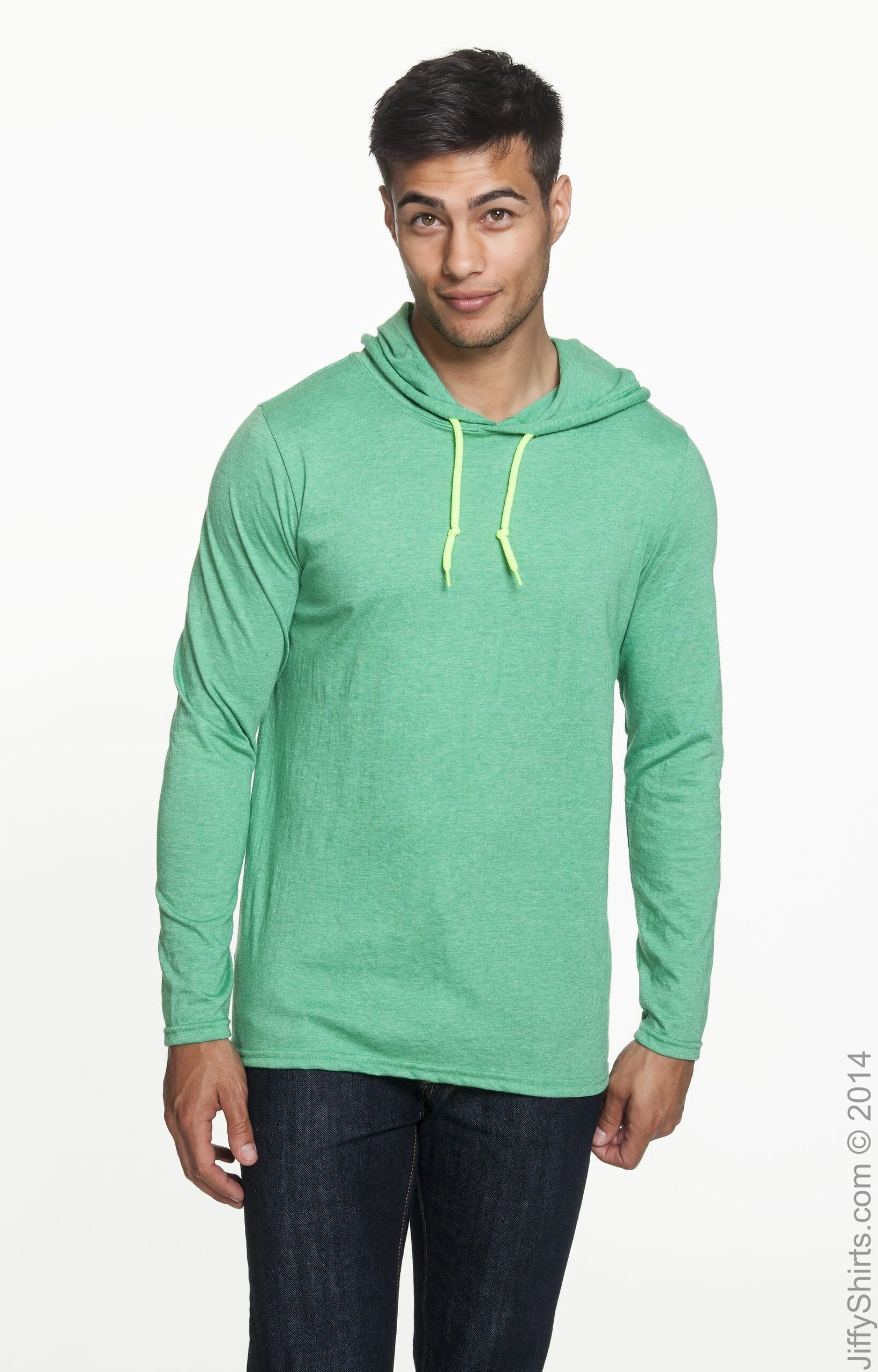 Anvil Adult Lightweight Long-Sleeve Hooded T-Shirt 12 Anvil Adult Lightweight Long-Sleeve Hooded T-Shirt - Image 10