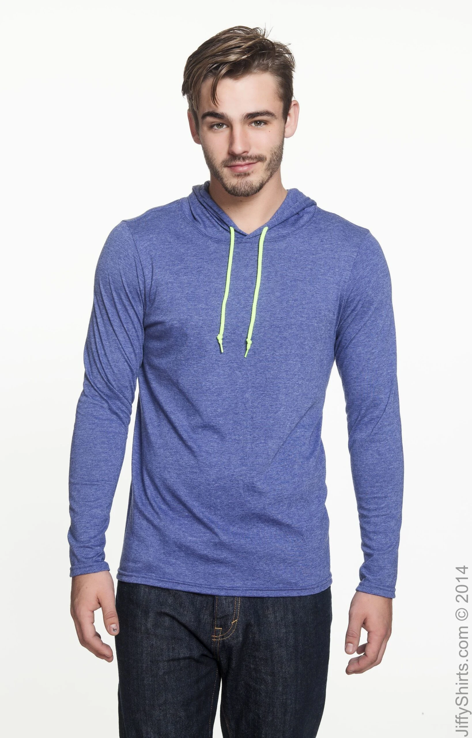 Anvil Adult Lightweight Long-Sleeve Hooded T-Shirt 13 Anvil Adult Lightweight Long-Sleeve Hooded T-Shirt - Image 11