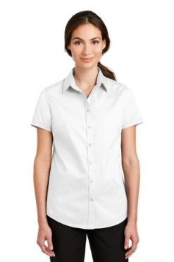 Ladies Short Sleeve SuperPro Twill Shirt 18 Ladies Short Sleeve SuperPro Twill Shirt -Jiffyshirts Sales Store 1a7f3530189732