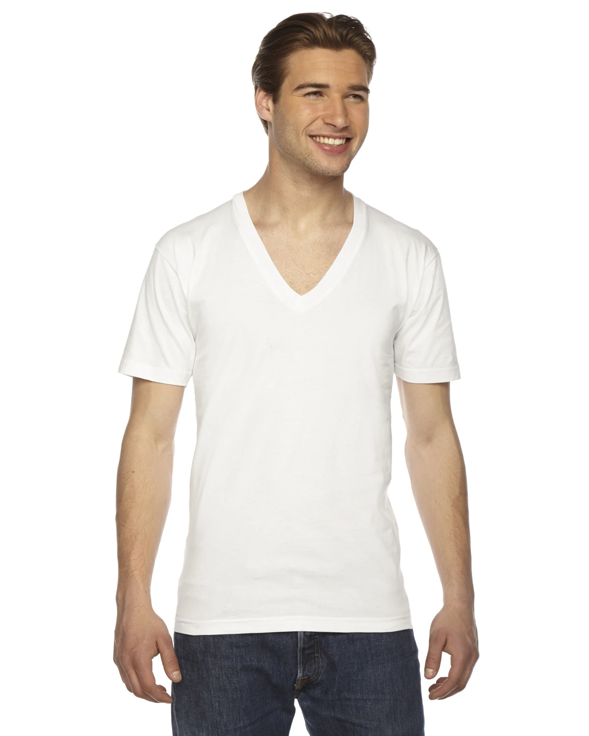 Unisex Fine Jersey Short-Sleeve V-Neck T-Shirt 17 Unisex Fine Jersey Short-Sleeve V-Neck T-Shirt - Image 15