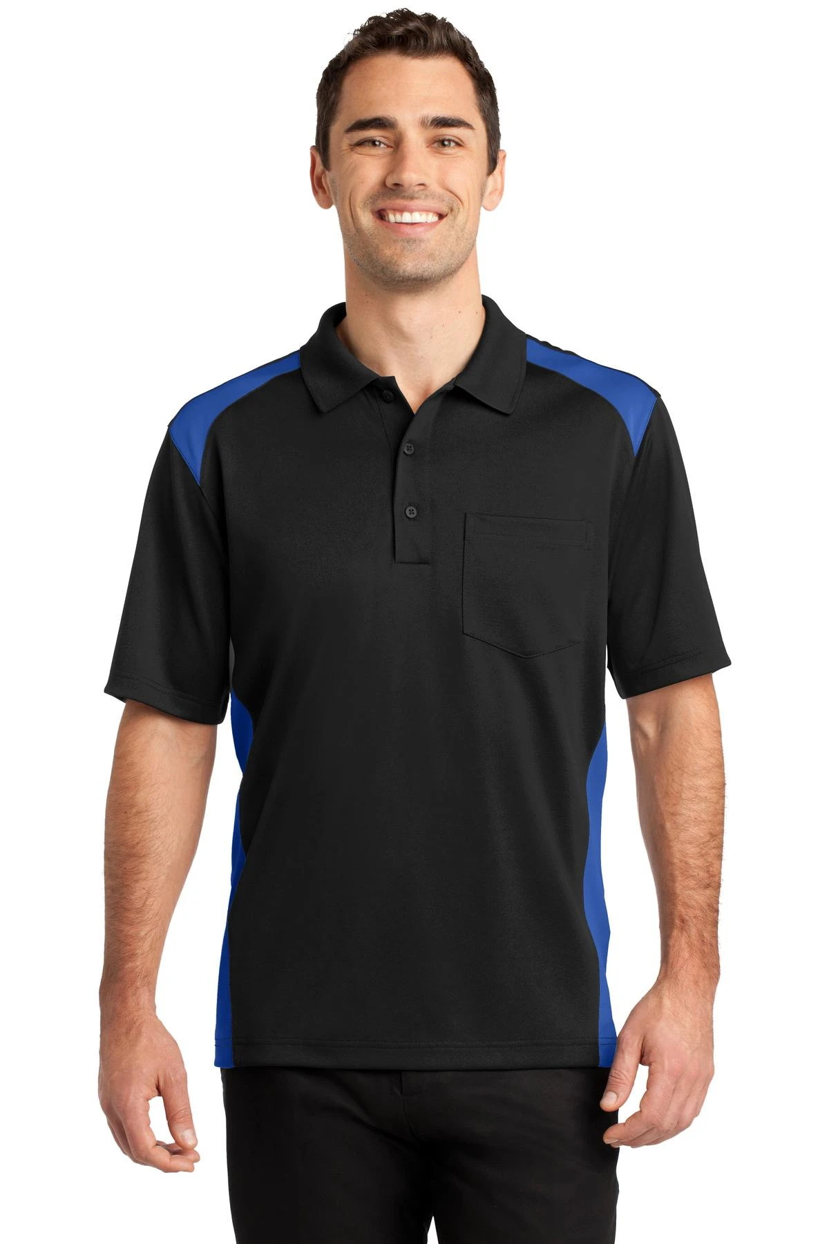 Select Snag-Proof Two Way Colorblock Pocket Polo 3 Select Snag-Proof Two Way Colorblock Pocket Polo