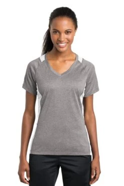 Ladies Heather Colorblock Contender V-Neck Tee 21 Ladies Heather Colorblock Contender V-Neck Tee -Jiffyshirts Sales Store 1b3fef5004d957