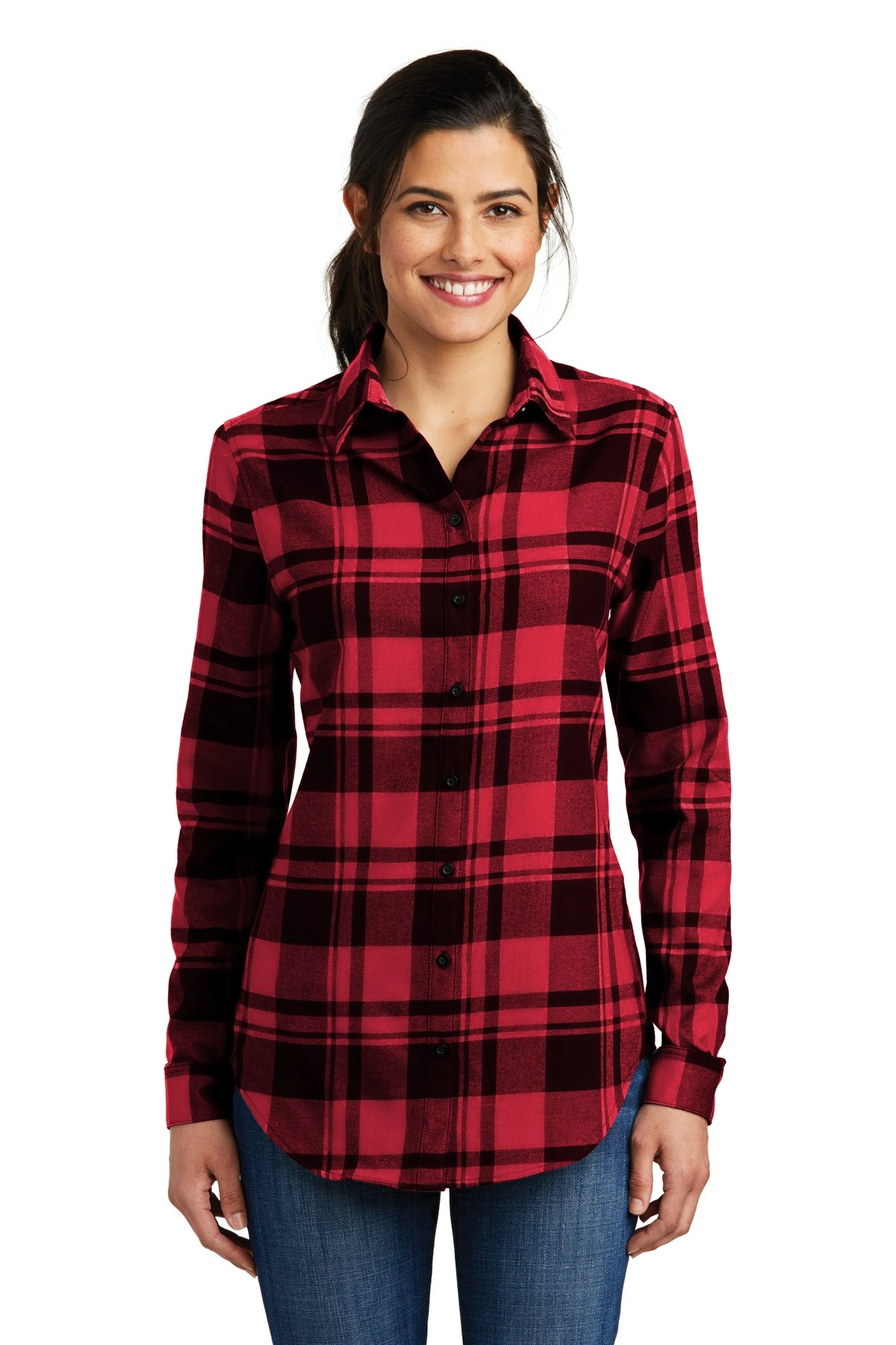 Ladies Plaid Flannel Tunic 3 Ladies Plaid Flannel Tunic