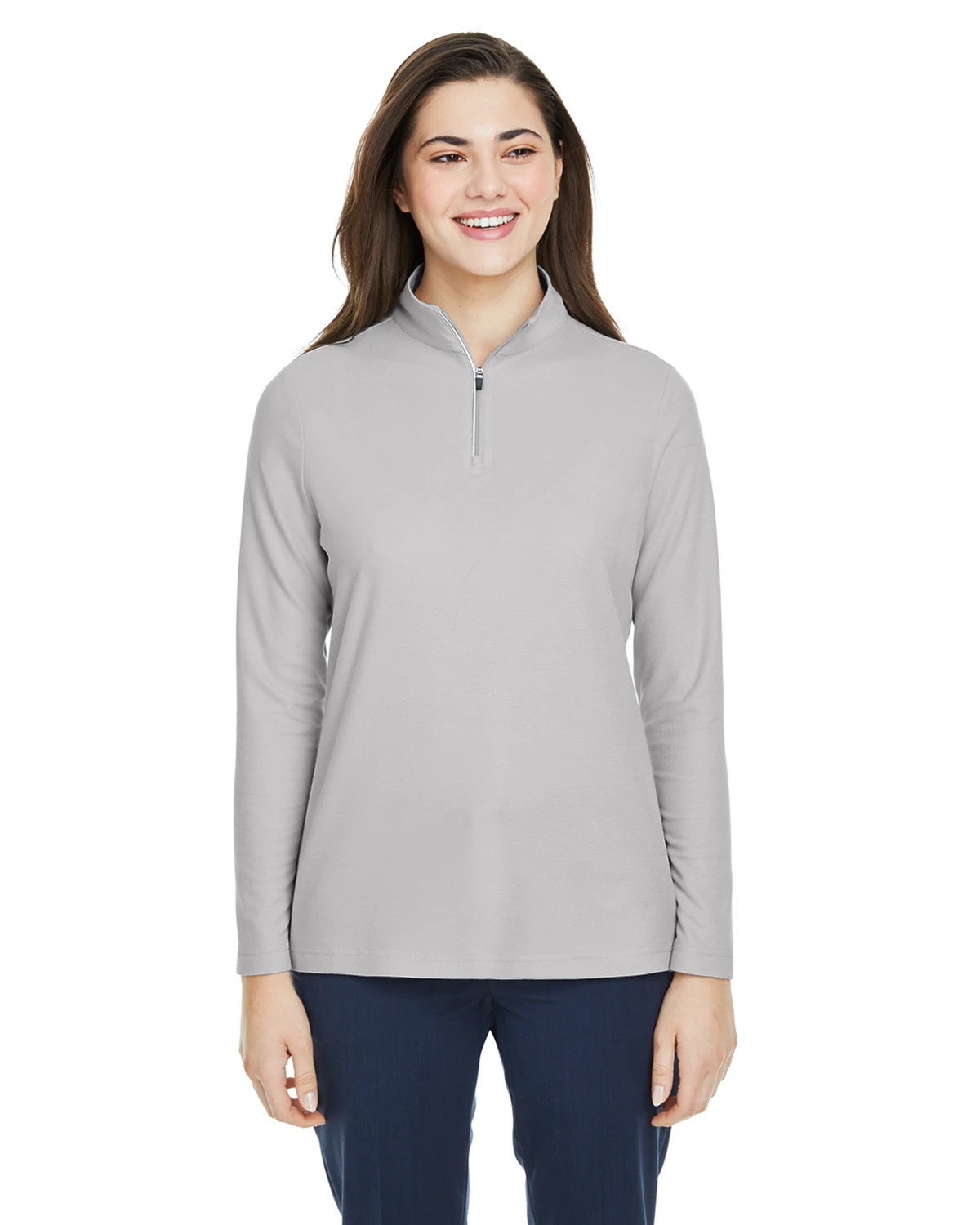 Ladies' Fusion ChromaSoft™ Pique Quarter-Zip 7 Ladies' Fusion ChromaSoft™ Pique Quarter-Zip - Image 5