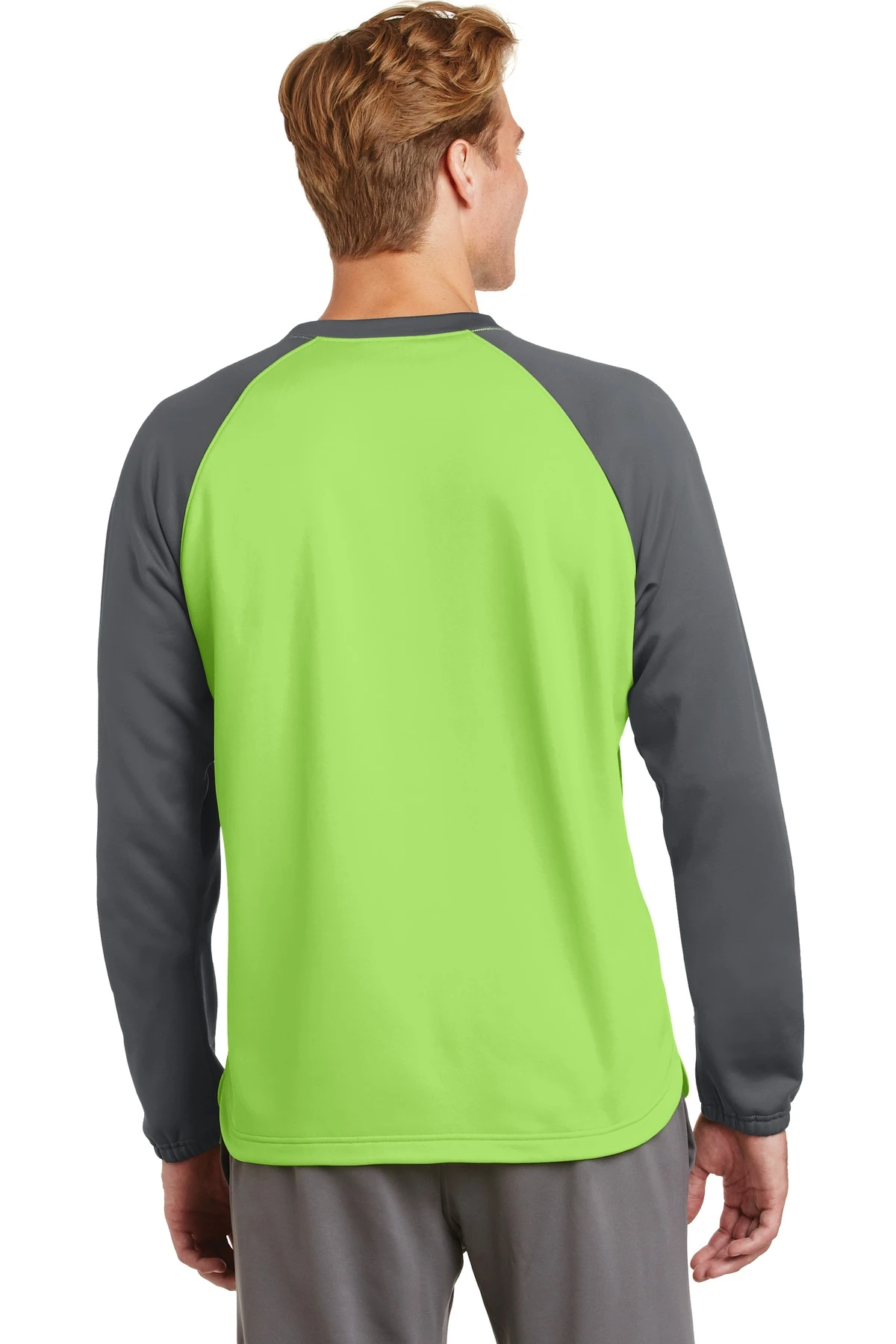 Sport-Wick Raglan Colorblock Fleece Crewneck 4 Sport-Wick Raglan Colorblock Fleece Crewneck - Image 2