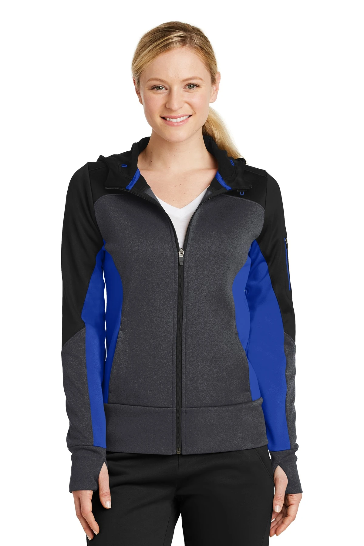 Ladies Tech Fleece Colorblock Full-Zip Hooded Jacket 10 Ladies Tech Fleece Colorblock Full-Zip Hooded Jacket - Image 8