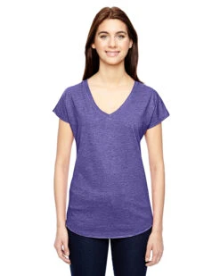 Anvil Ladies' Triblend V-Neck T-Shirt -Jiffyshirts Sales Store 205fa7cee4ebf1