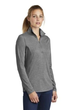 Ladies PosiCharge Tri-Blend Wicking 1/4-Zip Pullover 14 Ladies PosiCharge Tri-Blend Wicking 1/4-Zip Pullover -Jiffyshirts Sales Store 210177dda70562