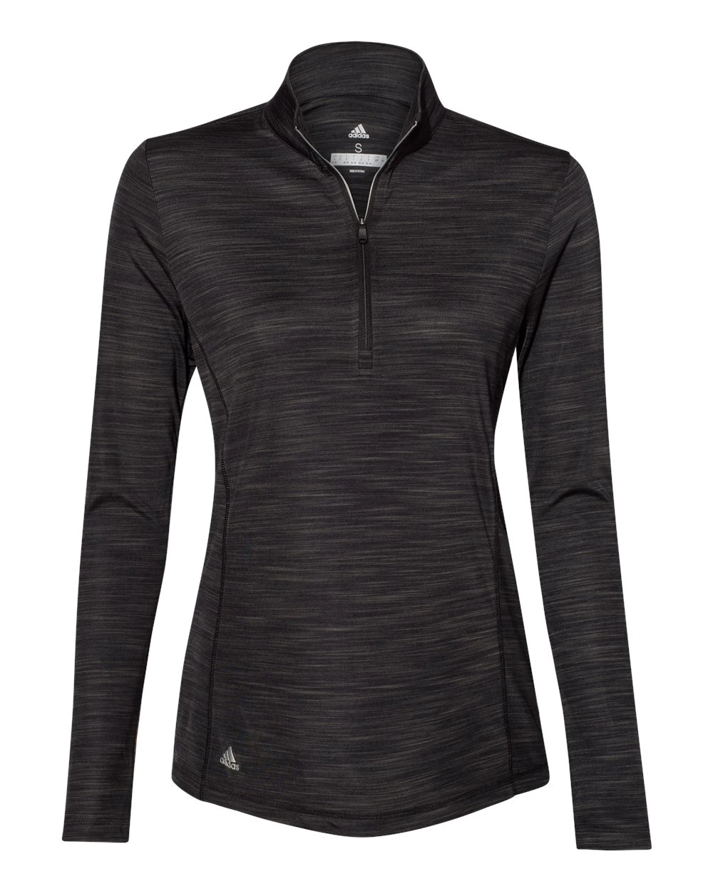 ADIDAS Women's Lightweight Melange Quarter-Zip Pullover 3 ADIDAS Women's Lightweight Melange Quarter-Zip Pullover