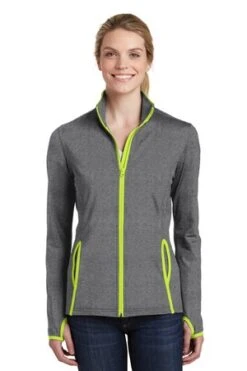 Ladies Sport-Wick Stretch Contrast Full-Zip Jacket -Jiffyshirts Sales Store 21df278cd3dcc2