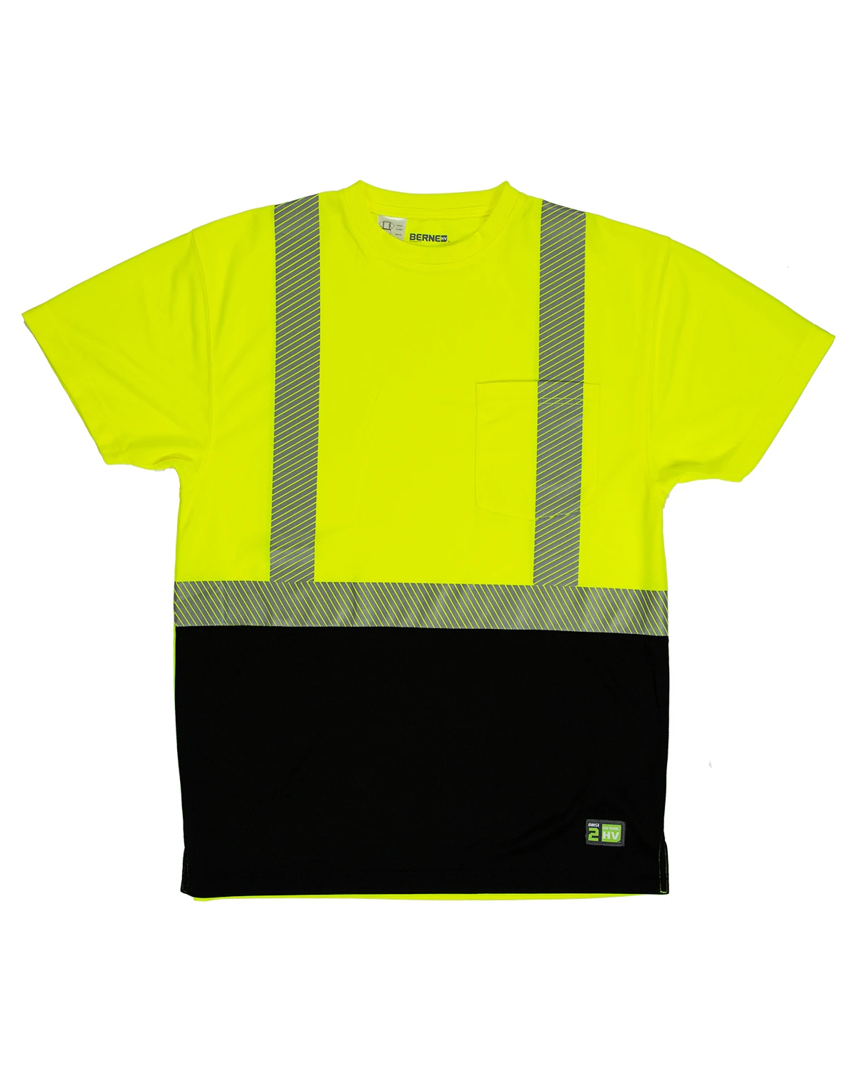 Unisex Hi-Vis Class 2 Color Blocked Pocket T-Shirt 3 Unisex Hi-Vis Class 2 Color Blocked Pocket T-Shirt