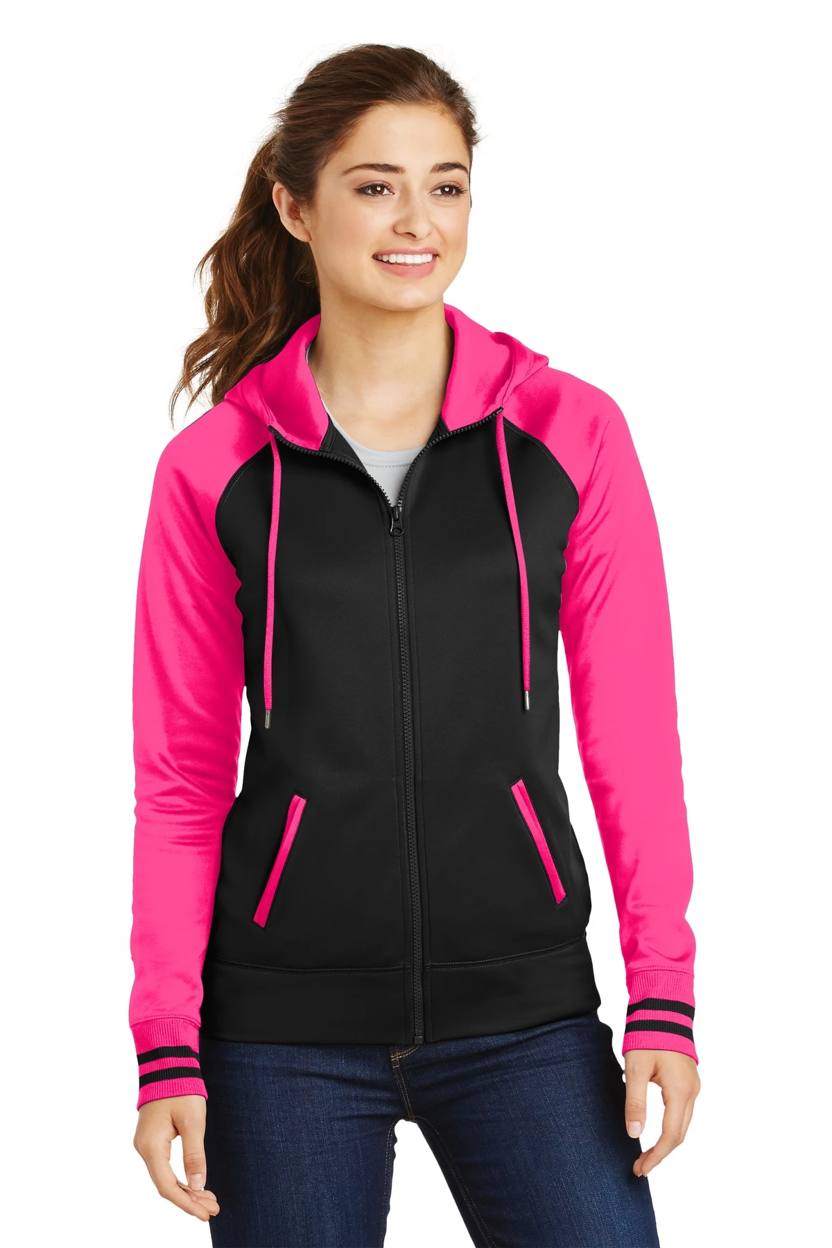 Ladies Sport-Wick Varsity Fleece Full-Zip Hooded Jacket 9 Ladies Sport-Wick Varsity Fleece Full-Zip Hooded Jacket - Image 7