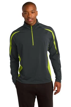 Sport-Wick Stretch 1/2-Zip Colorblock Pullover 8 Sport-Wick Stretch 1/2-Zip Colorblock Pullover - Image 6
