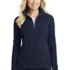 Ladies Microfleece 1/2-Zip Pullover -Jiffyshirts Sales Store 254336a421066a