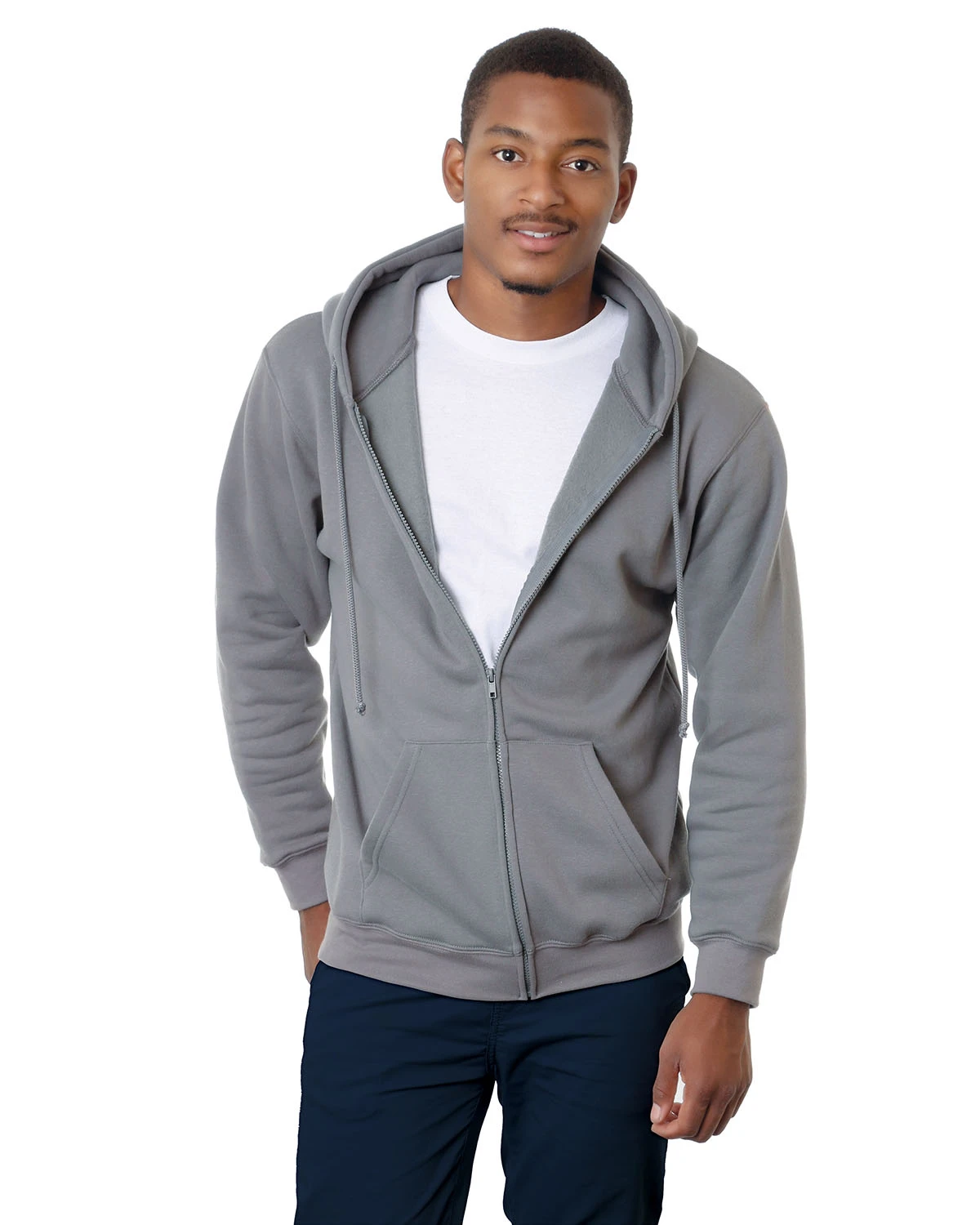 Adult Unisex 9.5oz., 80% Cotton/20% Polyester Full-Zip Hooded Sweatshirt 7 Adult Unisex 9.5oz., 80% Cotton/20% Polyester Full-Zip Hooded Sweatshirt - Image 5
