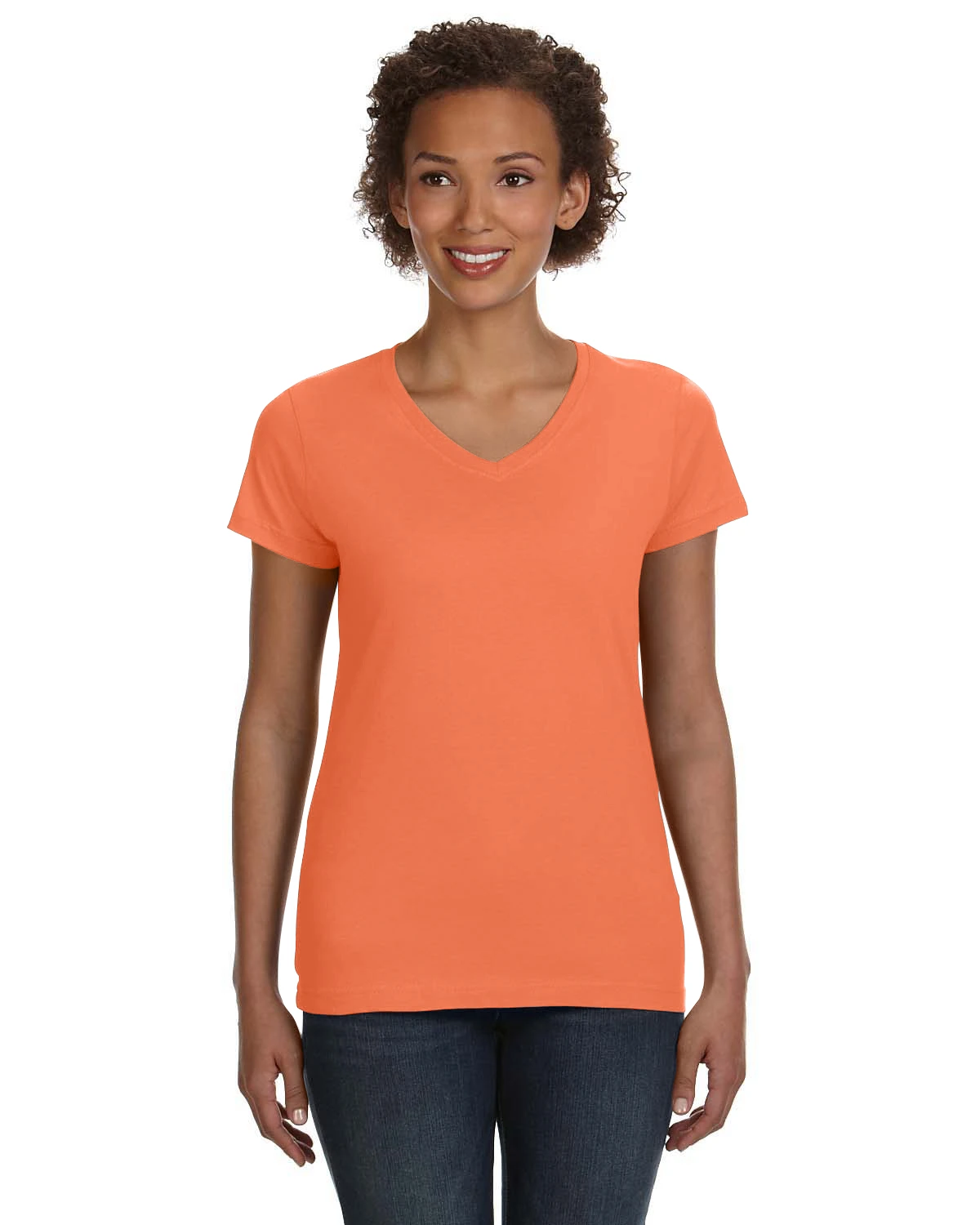Ladies' V-Neck Fine Jersey T-Shirt 12 Ladies' V-Neck Fine Jersey T-Shirt - Image 10