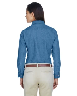 Ladies' 6.5 Oz. Long-Sleeve Denim Shirt 13 Ladies' 6.5 Oz. Long-Sleeve Denim Shirt -Jiffyshirts Sales Store 274c22ac850586