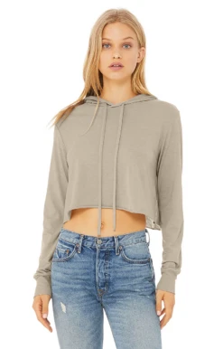 Ladies' Cropped Long Sleeve Hooded T-Shirt 15 Ladies' Cropped Long Sleeve Hooded T-Shirt -Jiffyshirts Sales Store 281186937d9cf4
