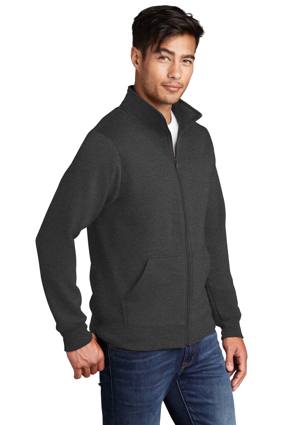 Unisex Core Fleece Cadet Full-Zip Sweatshirt 5 Unisex Core Fleece Cadet Full-Zip Sweatshirt - Image 3