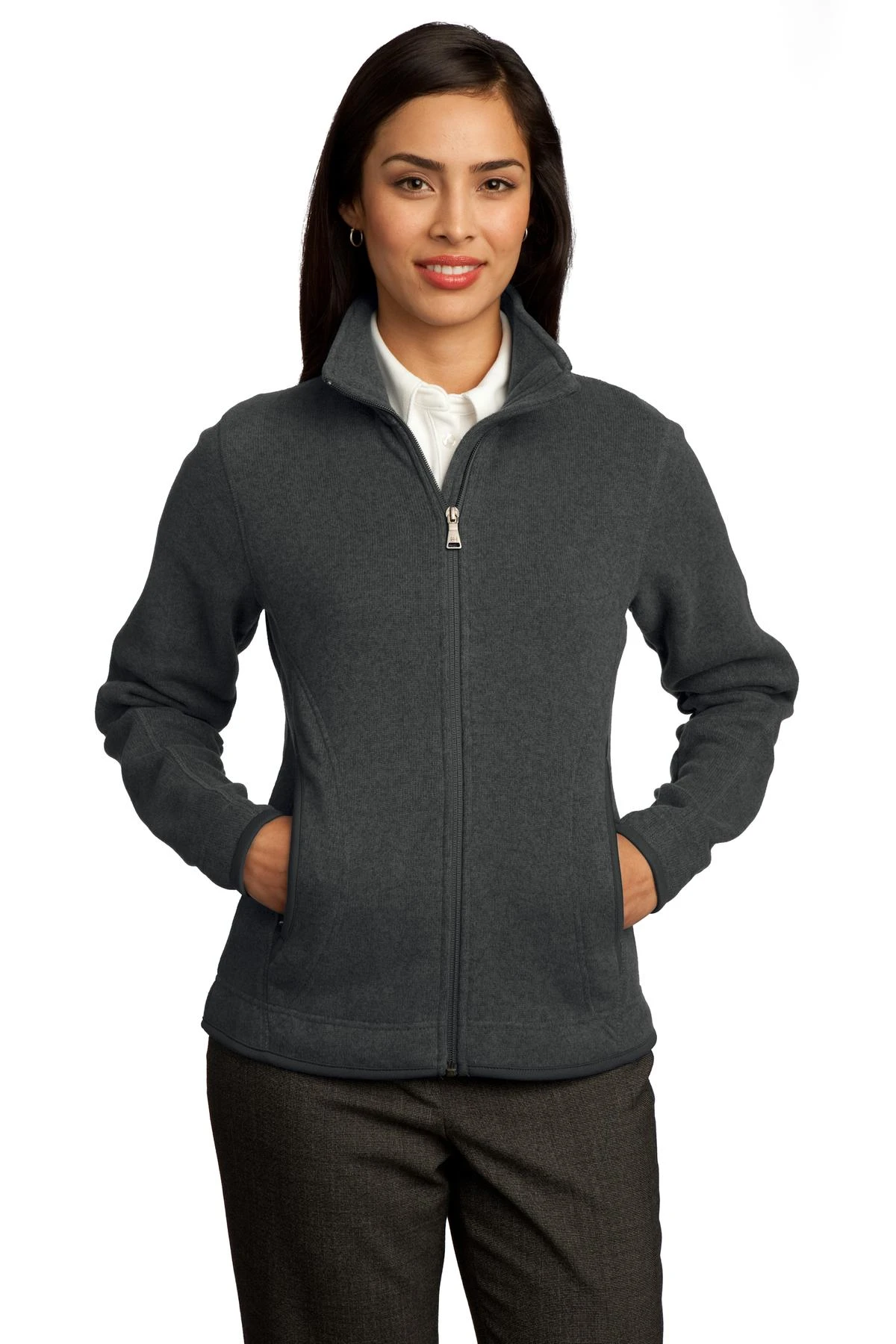 Ladies Sweater Fleece Full-Zip Jacket 6 Ladies Sweater Fleece Full-Zip Jacket - Image 4