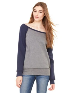 Ladies' Sponge Fleece Wide Neck Sweatshirt -Jiffyshirts Sales Store 29170904fe3cdb