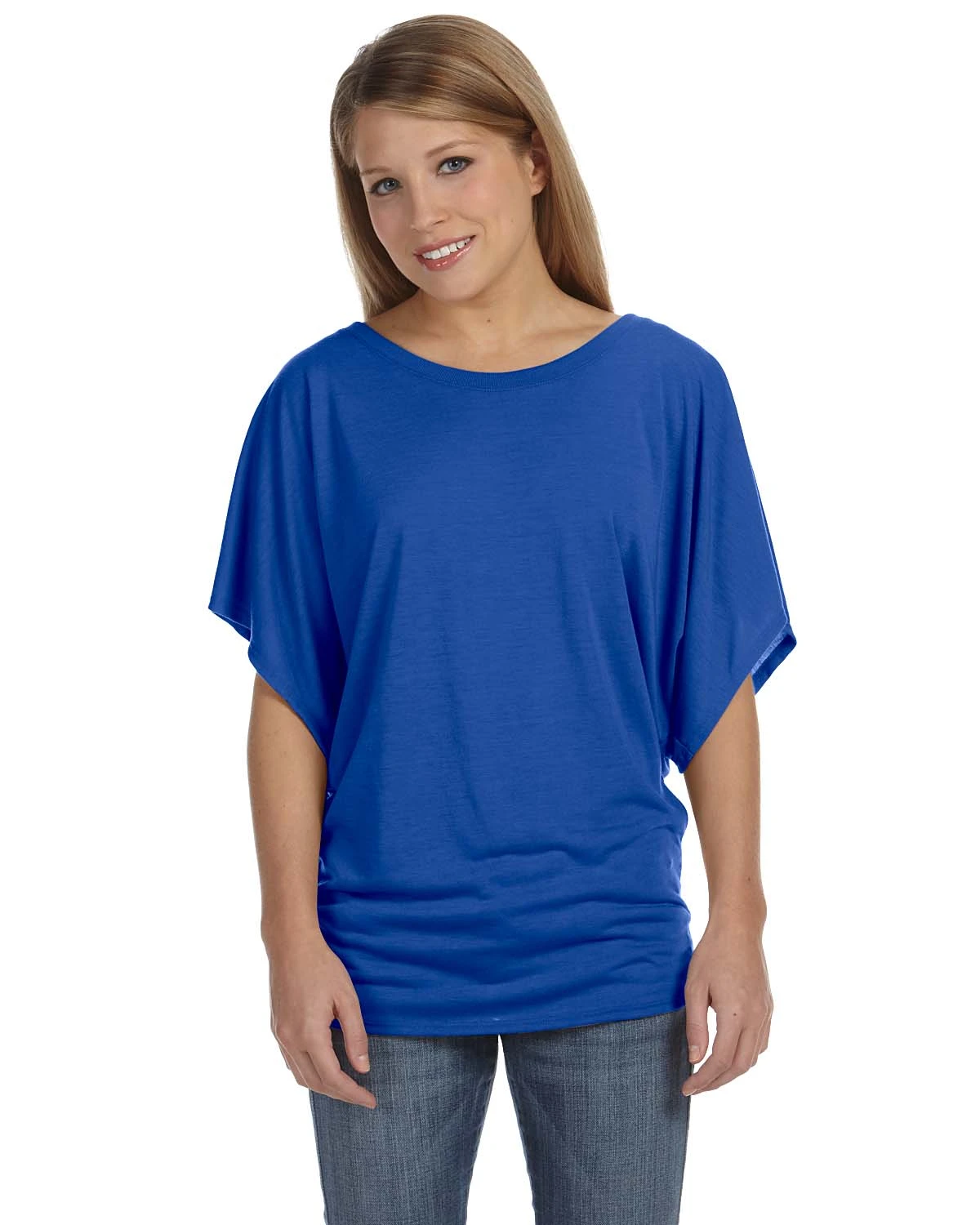Ladies' Flowy Draped Sleeve Dolman T-Shirt 18 Ladies' Flowy Draped Sleeve Dolman T-Shirt - Image 16