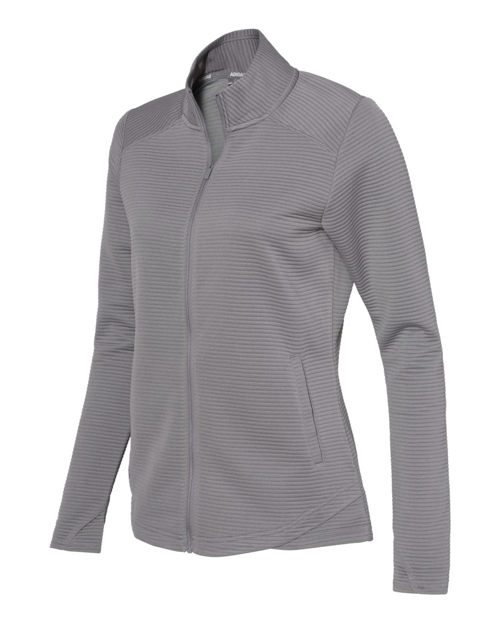 ADIDAS Women's Textured Full-Zip Jacket 4 ADIDAS Women's Textured Full-Zip Jacket - Image 2