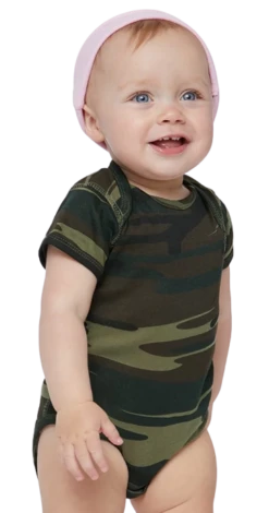 Infant Camouflage Baby Rib Bodysuit