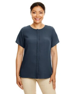 Ladies' Perfect Fit™ Short-Sleeve Crepe Blouse 18 Ladies' Perfect Fit™ Short-Sleeve Crepe Blouse -Jiffyshirts Sales Store 2bc10014d323f9