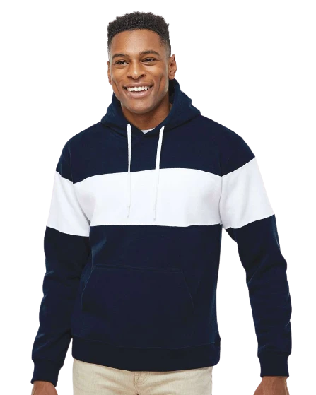 Adult Unisex Varsity Fleece Colorblocked Hooded Sweatshirt 12 Adult Unisex Varsity Fleece Colorblocked Hooded Sweatshirt - Image 10