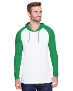 Men's Hooded Raglan Long Sleeve Fine Jersey T-Shirt 18 Men's Hooded Raglan Long Sleeve Fine Jersey T-Shirt -Jiffyshirts Sales Store 2e111906bb9539