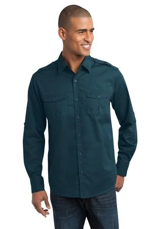 Stain-Release Roll Sleeve Twill Shirt 9 Stain-Release Roll Sleeve Twill Shirt - Image 7