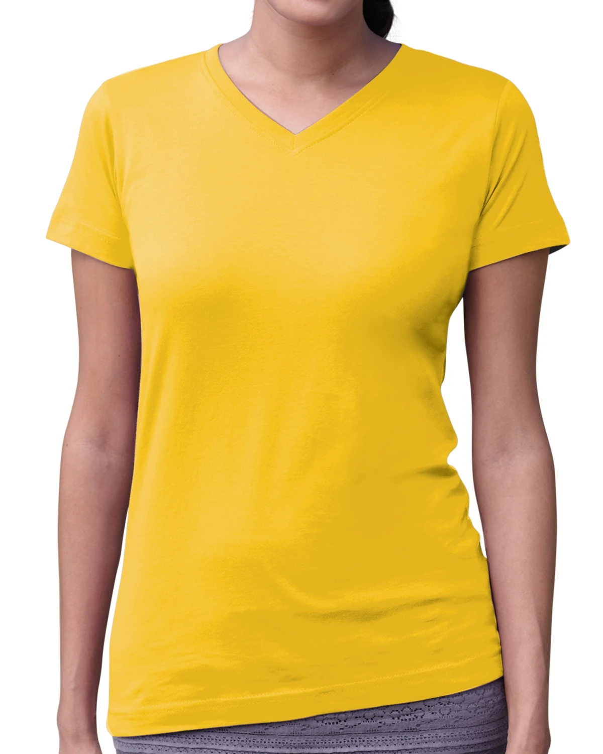 Ladies' V-Neck Fine Jersey T-Shirt 11 Ladies' V-Neck Fine Jersey T-Shirt - Image 9