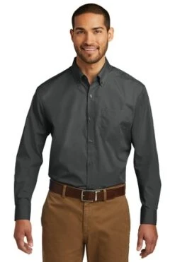 Men's Long Sleeve Carefree Poplin Shirt -Jiffyshirts Sales Store 2fb4bdecc36d23