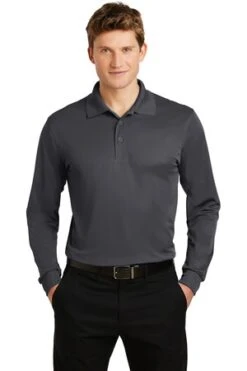 Men's Long Sleeve Micropique Sport-Wick Polo -Jiffyshirts Sales Store 300a9863cf9a2e
