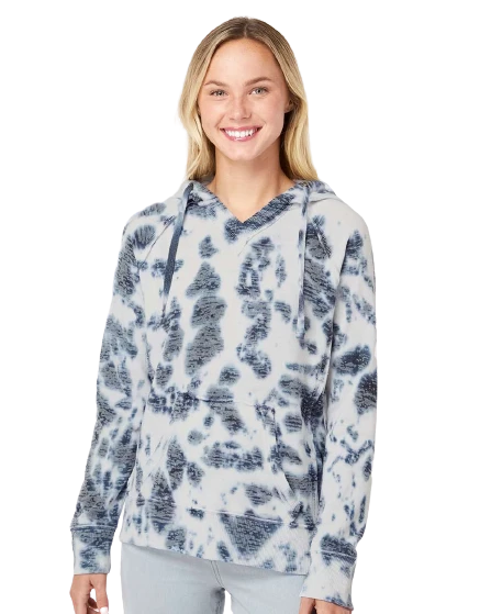 Women’s Courtney Burnout V-Notch Hooded Sweatshirt 8 Women’s Courtney Burnout V-Notch Hooded Sweatshirt - Image 6