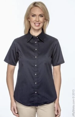 Ladies' Easy Blend™ Short-Sleeve Twill Shirt With Stain-Release 17 Ladies' Easy Blend™ Short-Sleeve Twill Shirt With Stain-Release -Jiffyshirts Sales Store 317E779FC2CBBE