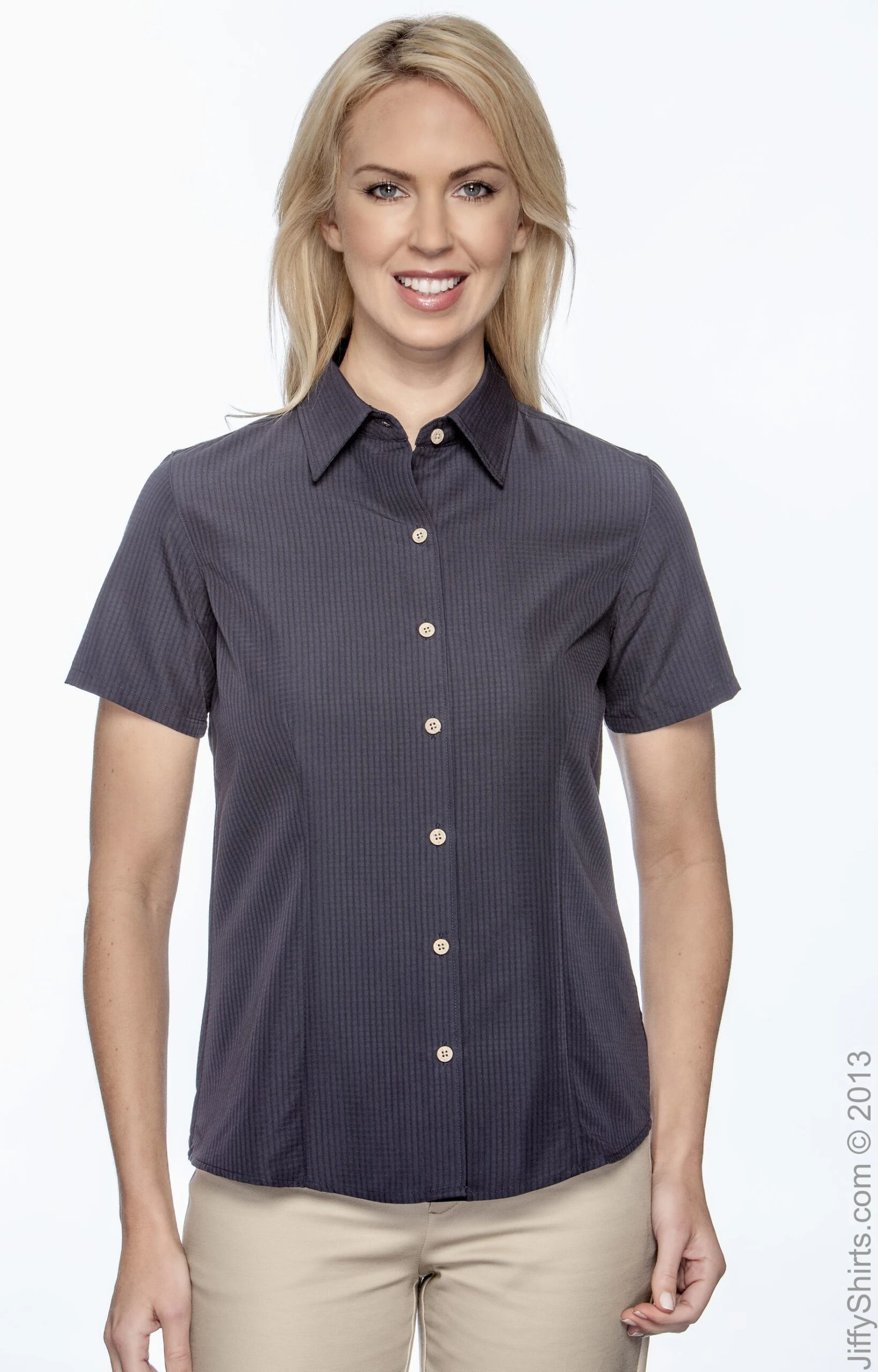 Ladies' Barbados Textured Camp Shirt 15 Ladies' Barbados Textured Camp Shirt - Image 13