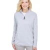 CrownLux Performance™ Ladies' Clubhouse Micro-Stripe Quarter-Zip -Jiffyshirts Sales Store 33057117211a93