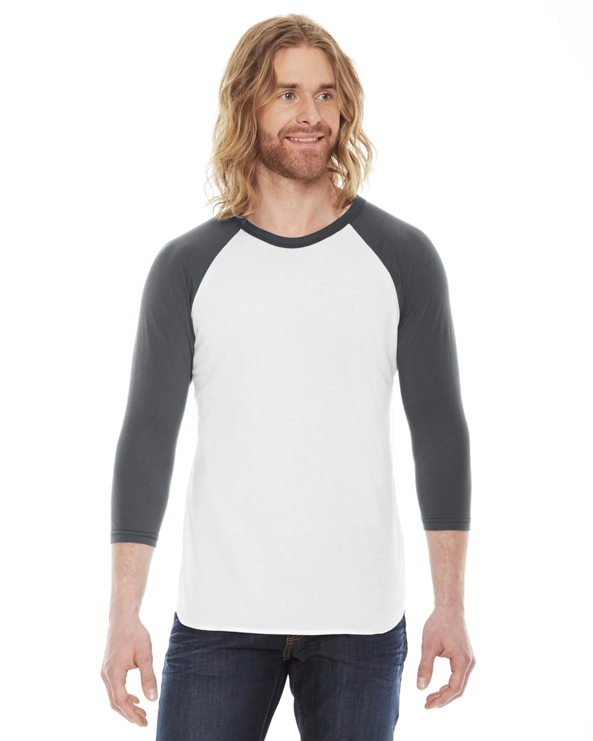 Unisex Poly-Cotton 3/4-Sleeve Raglan T-Shirt 6 Unisex Poly-Cotton 3/4-Sleeve Raglan T-Shirt - Image 4