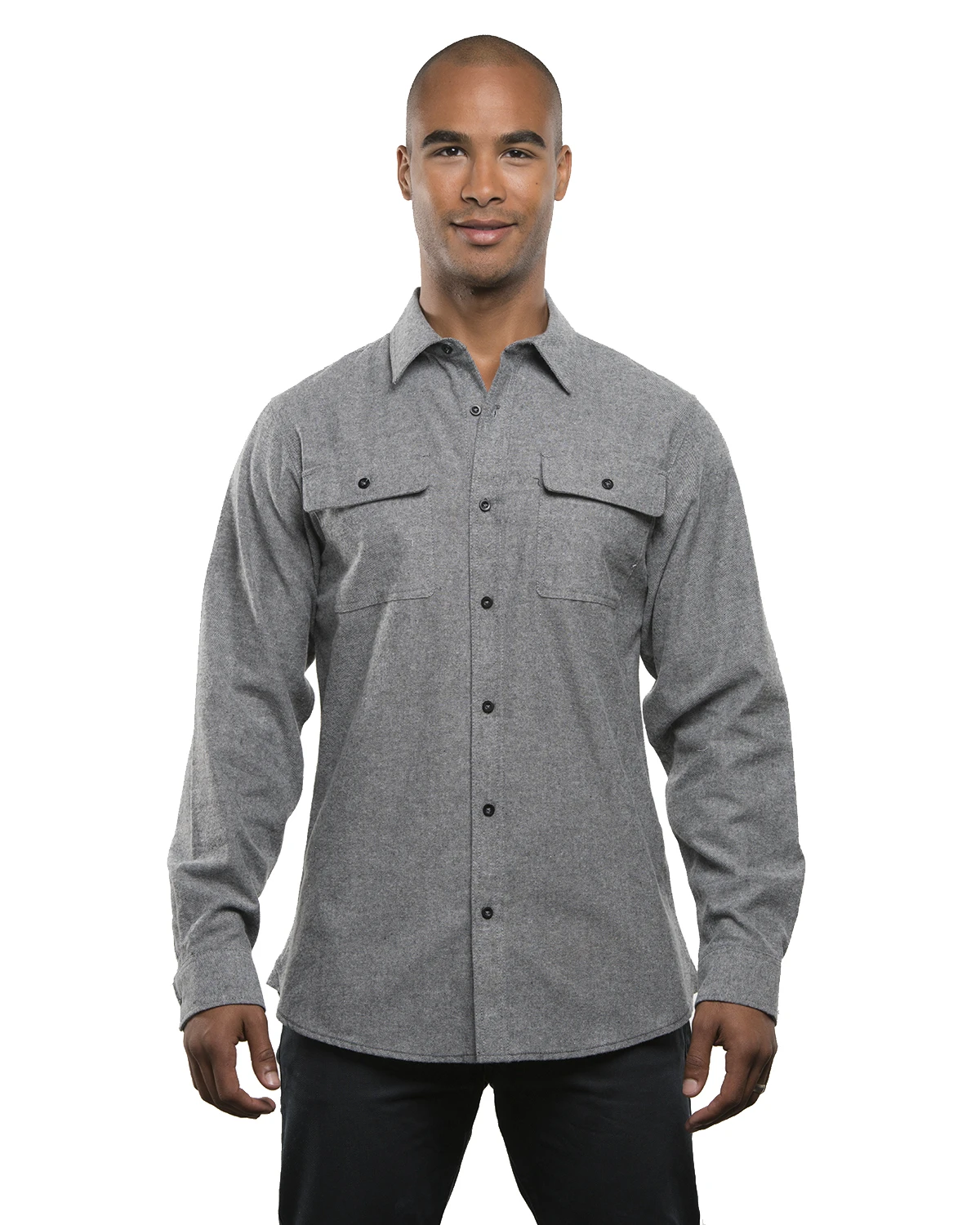 LS Solid Flannel Shirt 7 LS Solid Flannel Shirt - Image 5
