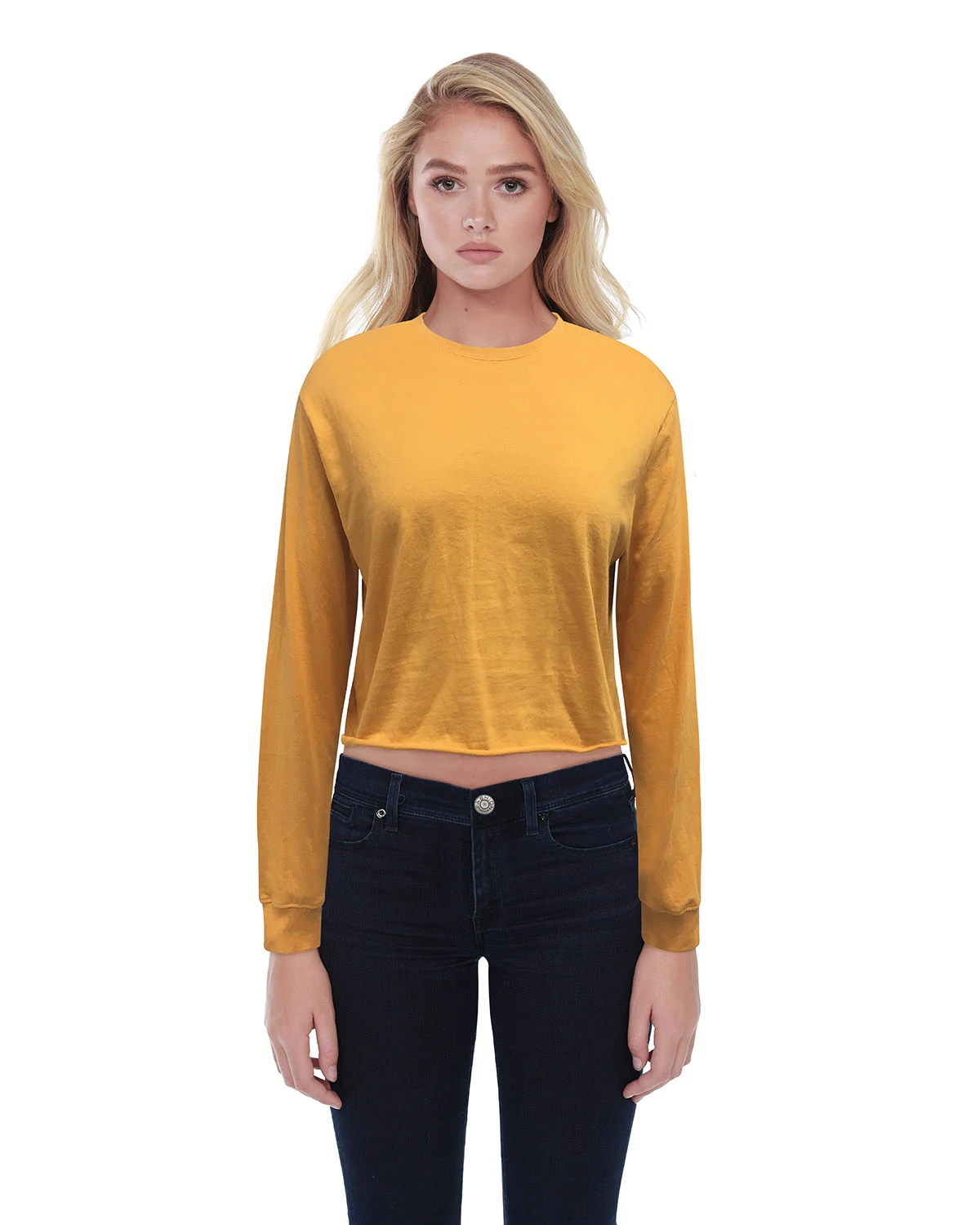 Ladies' Boyfriend Long Sleeve Crop T-Shirt 8 Ladies' Boyfriend Long Sleeve Crop T-Shirt - Image 6