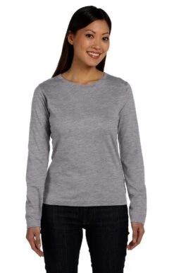 Ladies' Premium Jersey Long-Sleeve T-Shirt -Jiffyshirts Sales Store 3588 45 z