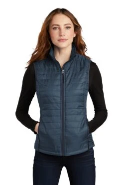 Ladies Packable Puffy Vest -Jiffyshirts Sales Store 36006d4de46513