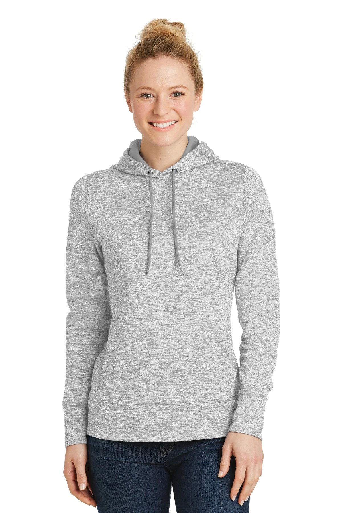 Ladies PosiCharge Electric Heather Fleece Hooded Pullover 6 Ladies PosiCharge Electric Heather Fleece Hooded Pullover - Image 4