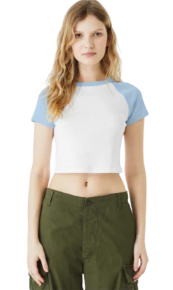 Ladies' Micro Ribbed Raglan Baby Tee -Jiffyshirts Sales Store 36f972a2b1576b