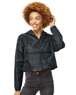 Women's Lightweight Pullover Crop Windbreaker -Jiffyshirts Sales Store 37b7006ba5ba6d