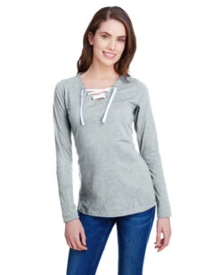 Ladies' Long Sleeve Fine Jersey Lace-Up T-Shirt 17 Ladies' Long Sleeve Fine Jersey Lace-Up T-Shirt -Jiffyshirts Sales Store 38189803e0907e