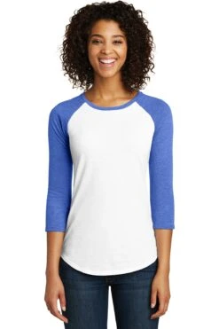 District Ladies' Fitted (Junior Fit ) Very Important Tee 3/4-Sleeve Raglan