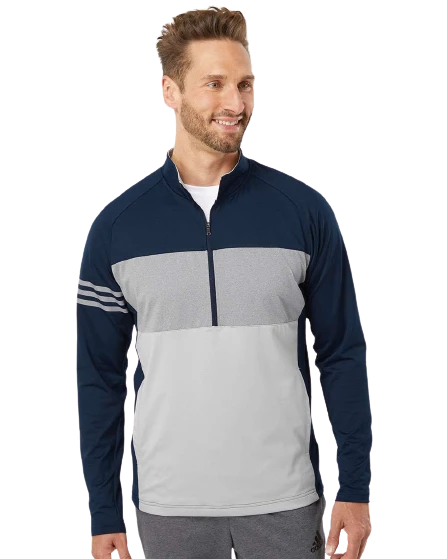 ADIDAS Adult Unisex 3-Stripes Competition Quarter Zip Pullover 3 ADIDAS Adult Unisex 3-Stripes Competition Quarter Zip Pullover